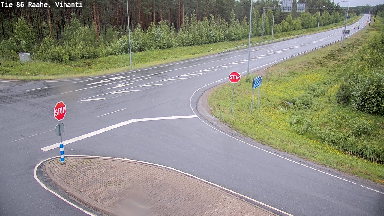 Weather Camera Image Väg 86 Raahe, Vihanti, Raahe, Pohjois-Pohjanmaa