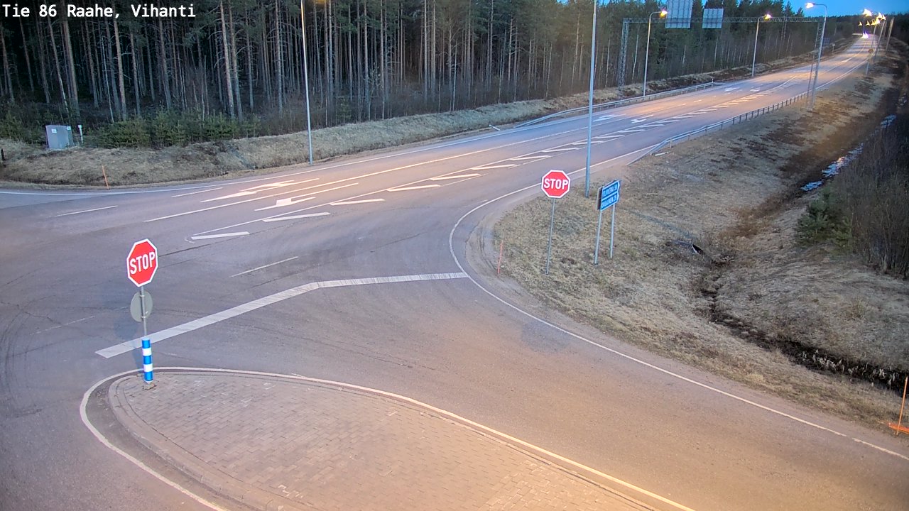 Weather Camera Image Väg 86 Raahe, Vihanti, Raahe, Pohjois-Pohjanmaa