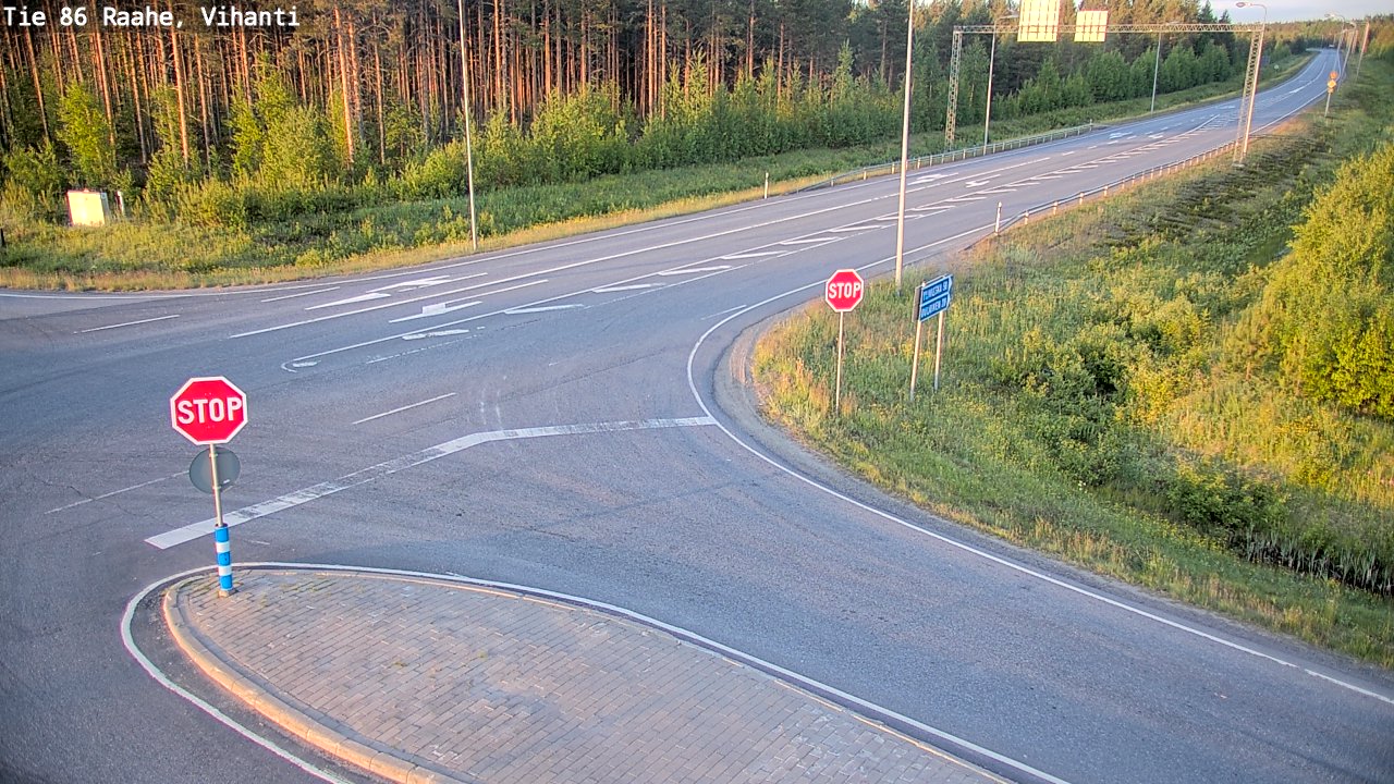 Weather Camera Image Road 86 Raahe, Vihanti, Raahe, Pohjois-Pohjanmaa