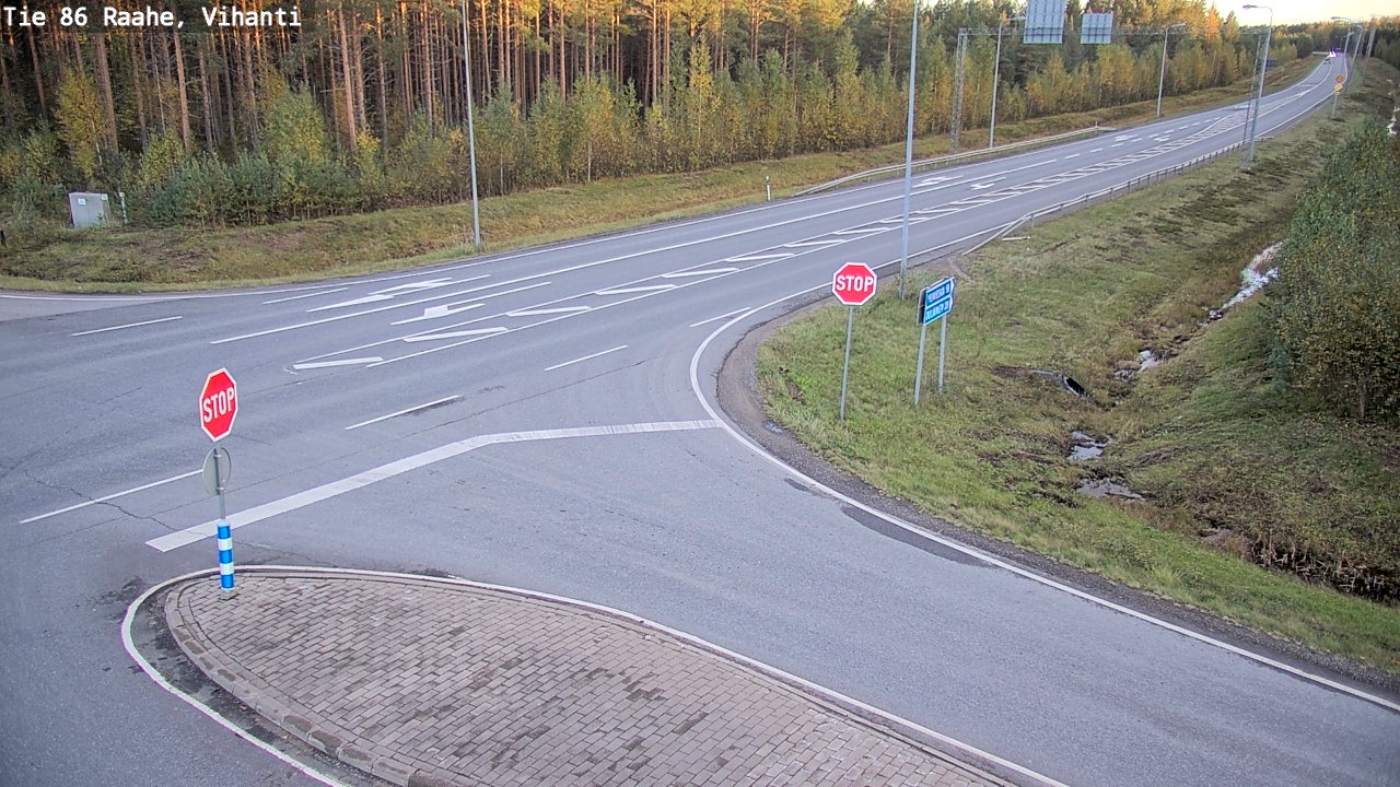 Weather Camera Image Road 86 Raahe, Vihanti, Raahe, Pohjois-Pohjanmaa