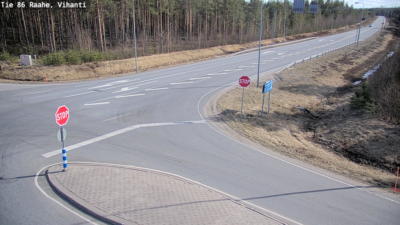 Weather Camera Image Väg 86 Raahe, Vihanti, Raahe, Pohjois-Pohjanmaa