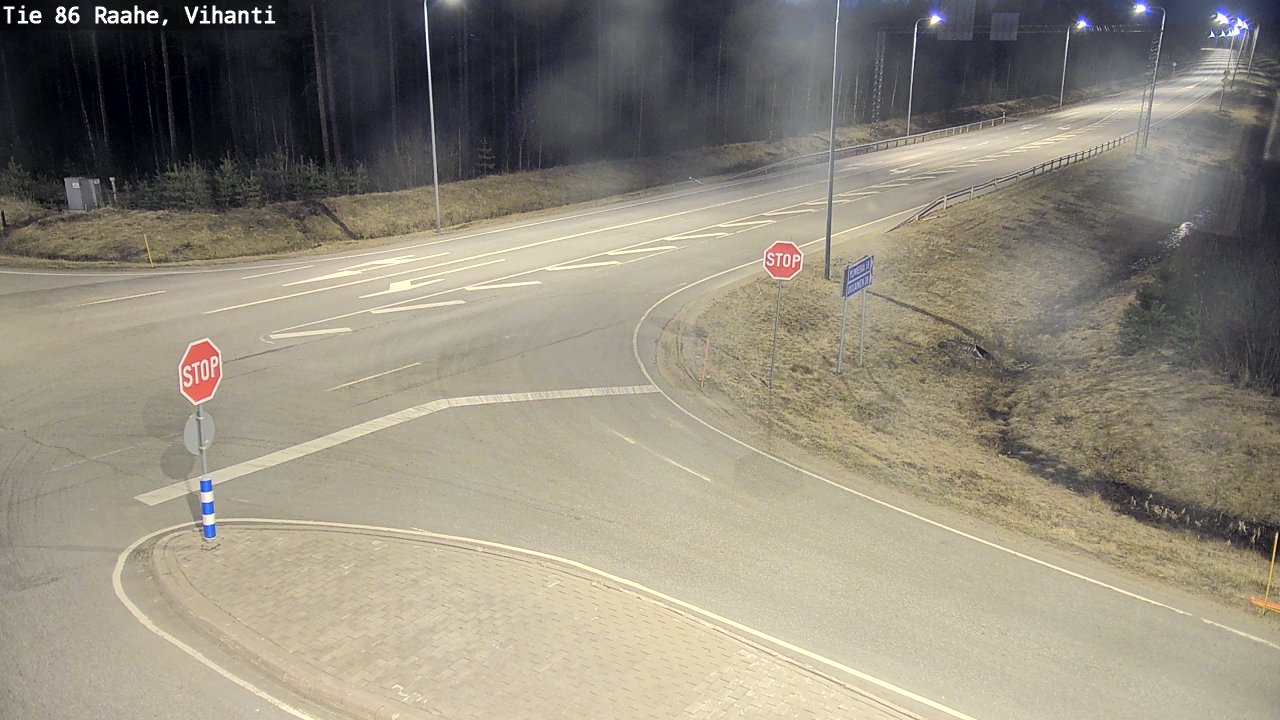 Weather Camera Image Väg 86 Raahe, Vihanti, Raahe, Pohjois-Pohjanmaa