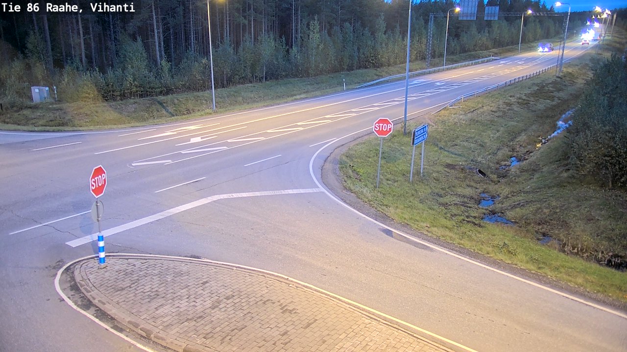 Weather Camera Image Road 86 Raahe, Vihanti, Raahe, Pohjois-Pohjanmaa