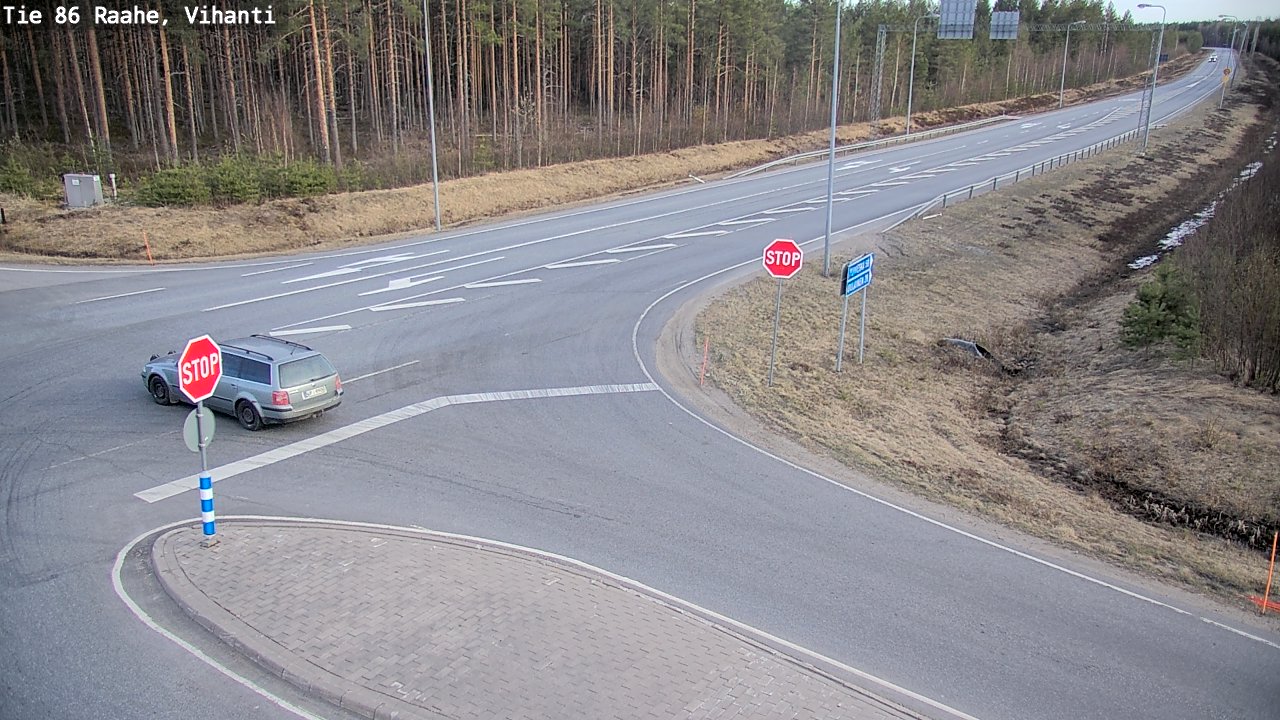 Weather Camera Image Väg 86 Raahe, Vihanti, Raahe, Pohjois-Pohjanmaa