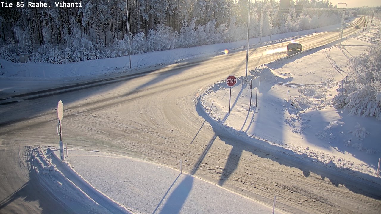 Weather Camera Image Road 86 Raahe, Vihanti, Raahe, Pohjois-Pohjanmaa
