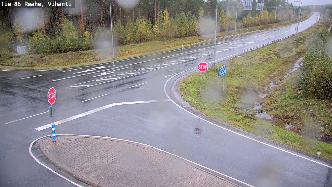 Weather Camera Image Väg 86 Raahe, Vihanti, Raahe, Pohjois-Pohjanmaa