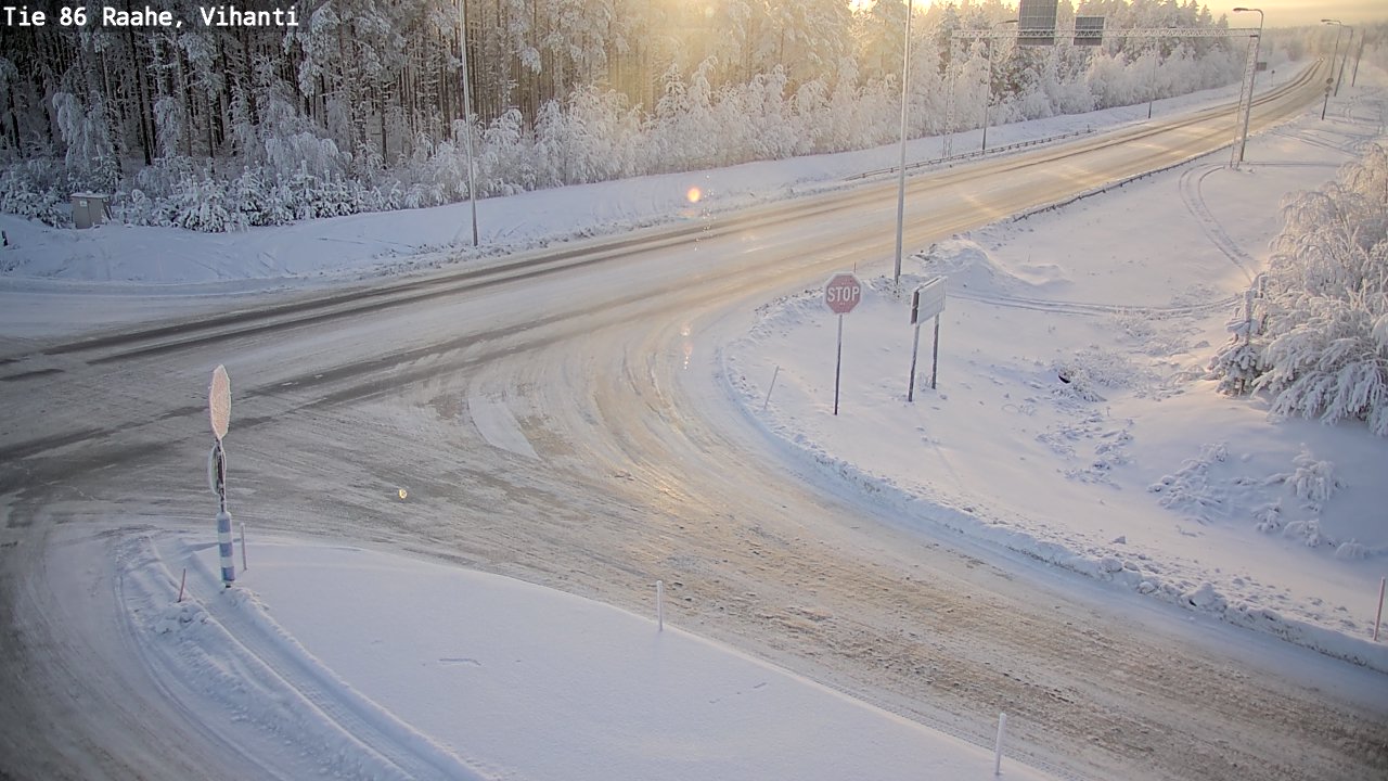 Weather Camera Image Väg 86 Raahe, Vihanti, Raahe, Pohjois-Pohjanmaa