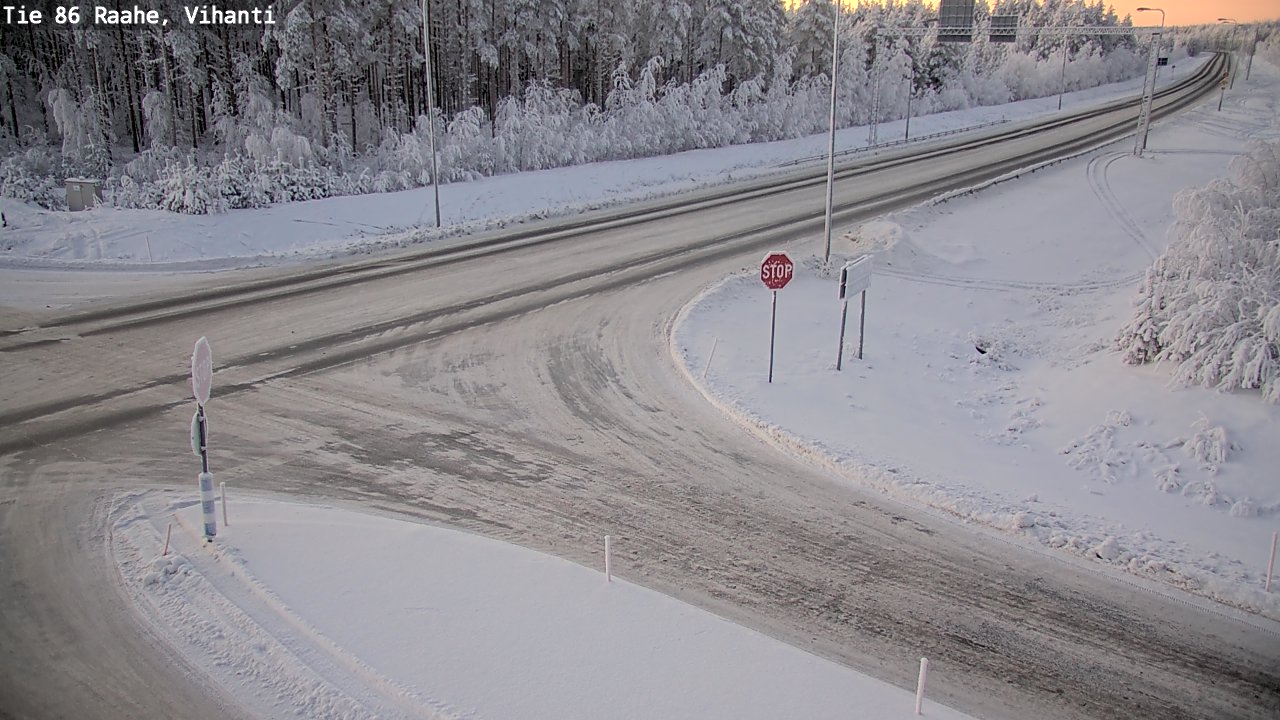 Weather Camera Image Road 86 Raahe, Vihanti, Raahe, Pohjois-Pohjanmaa