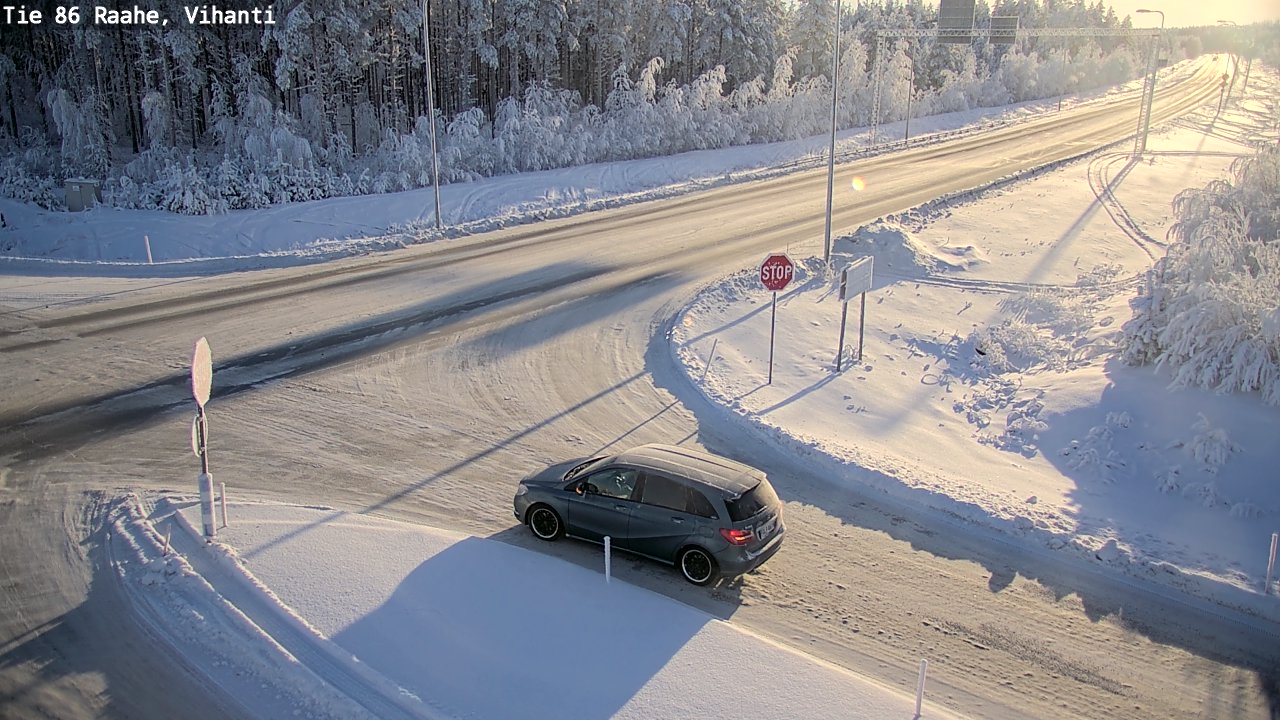 Weather Camera Image Road 86 Raahe, Vihanti, Raahe, Pohjois-Pohjanmaa