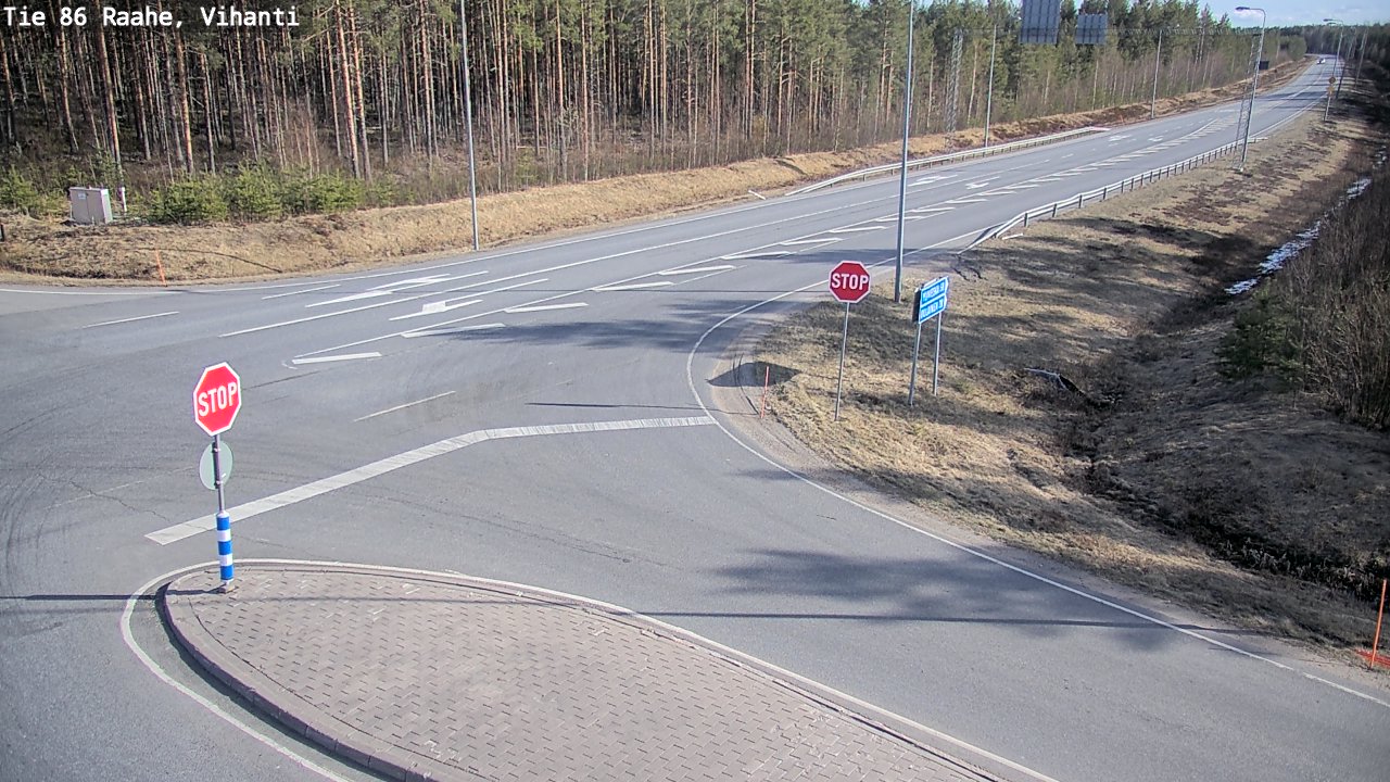 Weather Camera Image Väg 86 Raahe, Vihanti, Raahe, Pohjois-Pohjanmaa