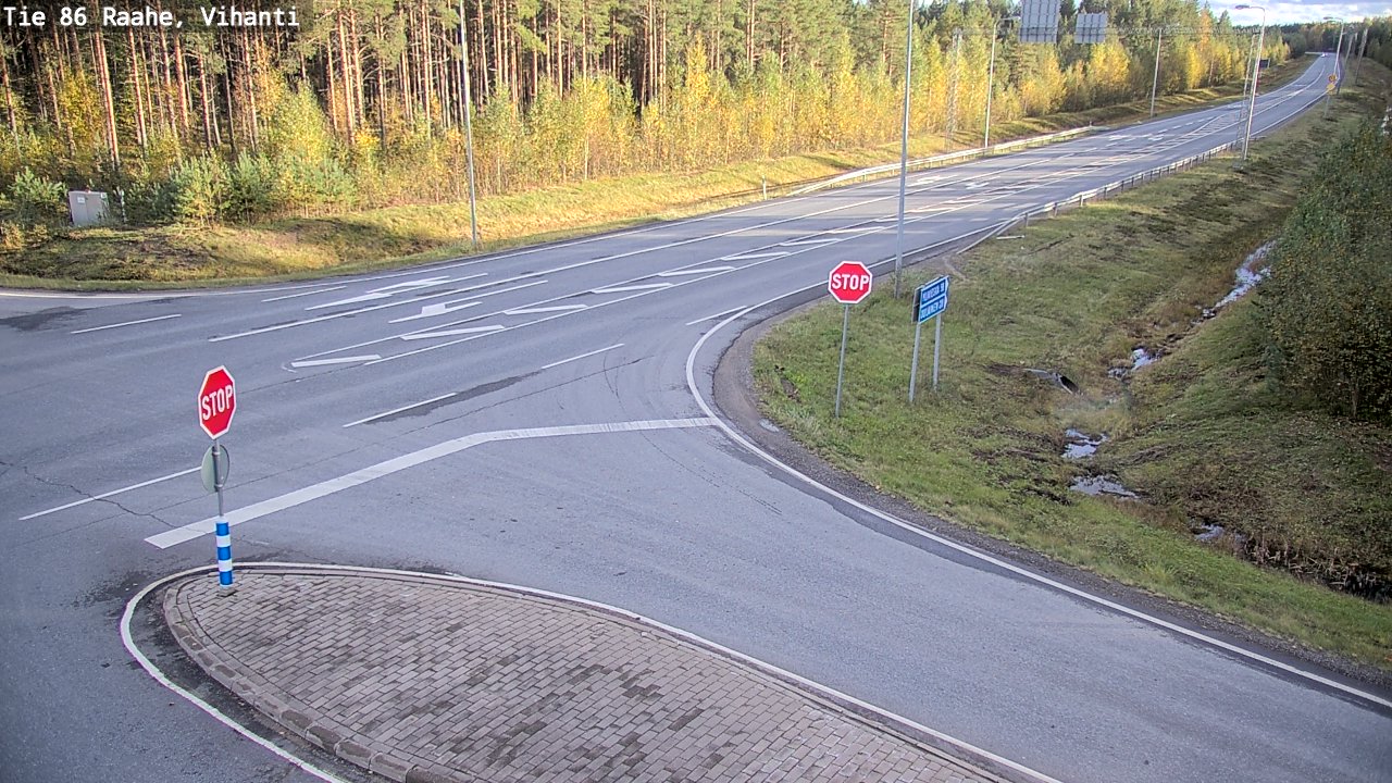 Weather Camera Image Road 86 Raahe, Vihanti, Raahe, Pohjois-Pohjanmaa