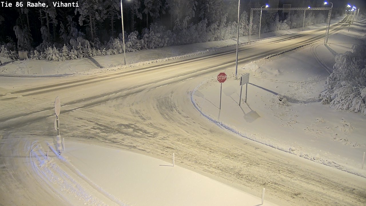 Weather Camera Image Road 86 Raahe, Vihanti, Raahe, Pohjois-Pohjanmaa