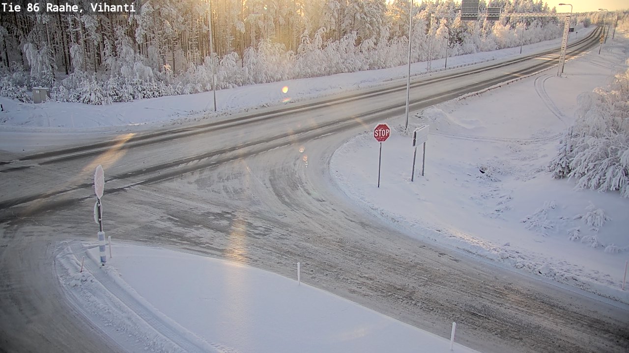 Weather Camera Image Road 86 Raahe, Vihanti, Raahe, Pohjois-Pohjanmaa