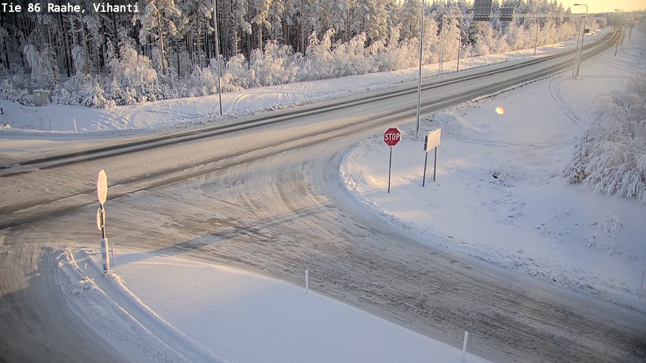 Weather Camera Image Road 86 Raahe, Vihanti, Raahe, Pohjois-Pohjanmaa