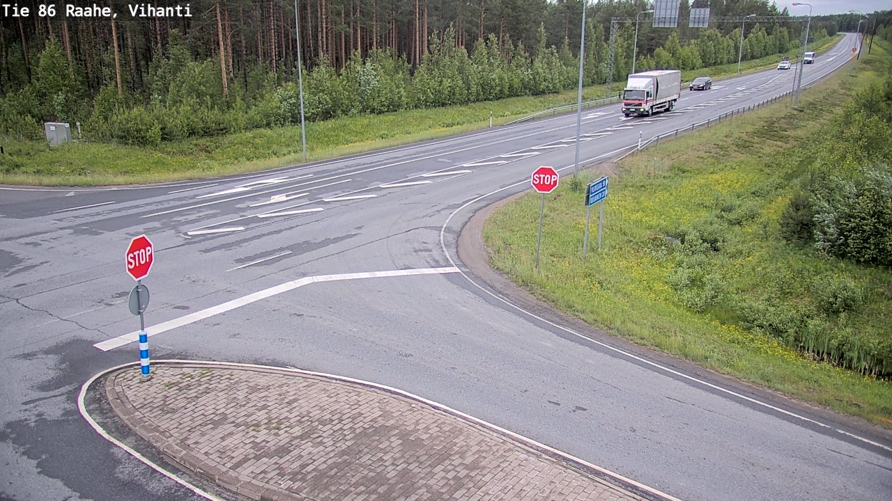 Weather Camera Image Väg 86 Raahe, Vihanti, Raahe, Pohjois-Pohjanmaa