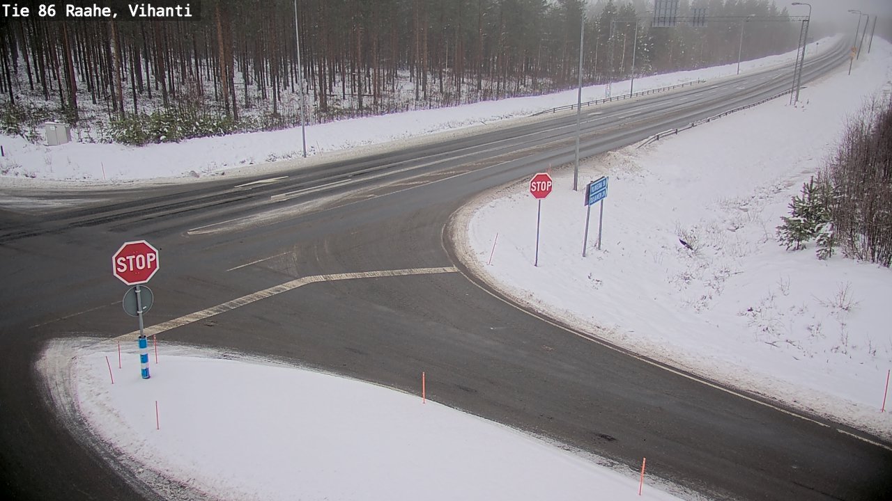 Weather Camera Image Road 86 Raahe, Vihanti, Raahe, Pohjois-Pohjanmaa