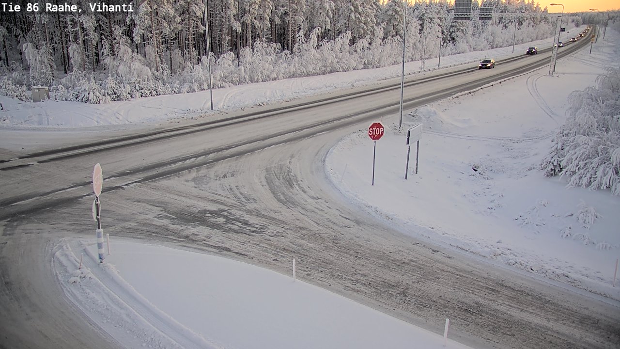 Weather Camera Image Road 86 Raahe, Vihanti, Raahe, Pohjois-Pohjanmaa
