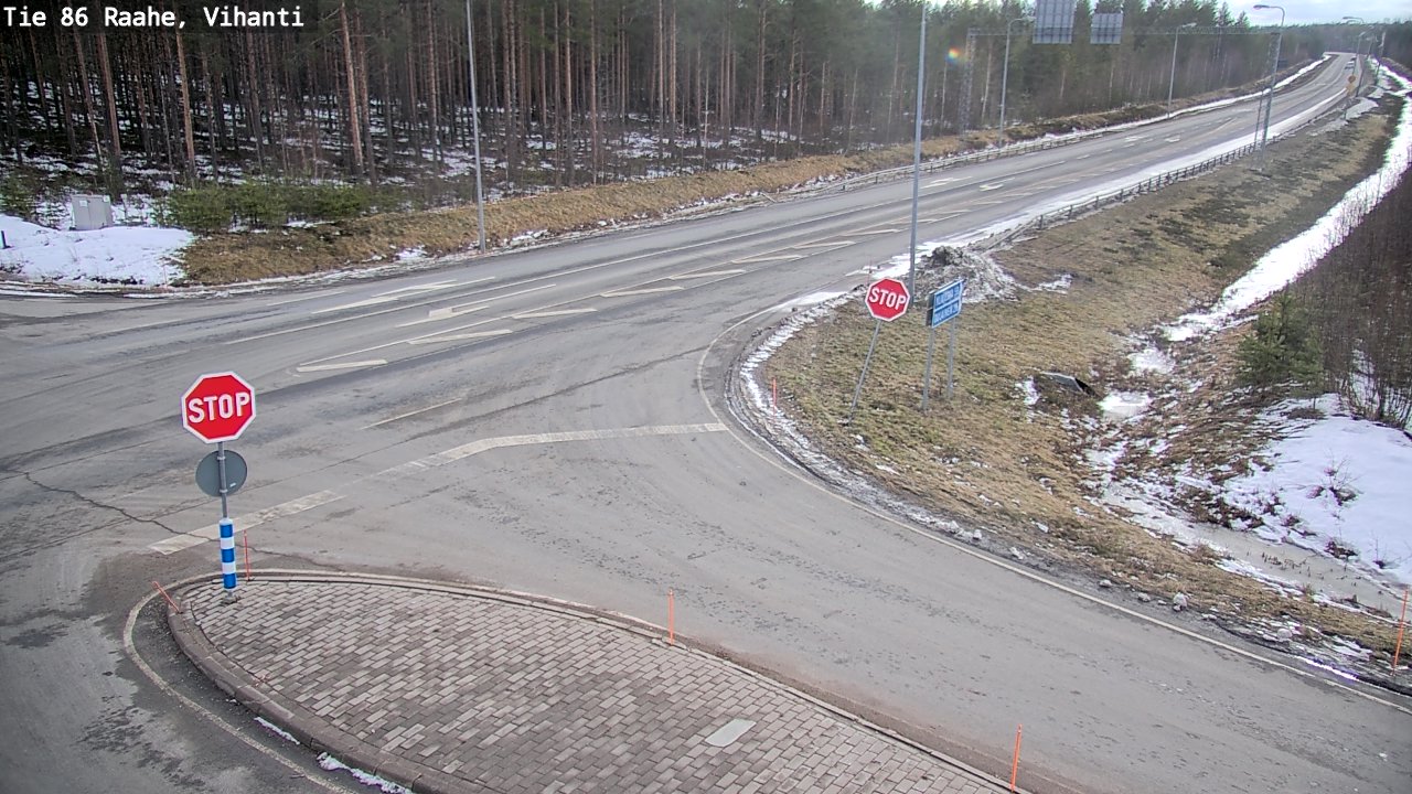 Weather Camera Image Väg 86 Raahe, Vihanti, Raahe, Pohjois-Pohjanmaa