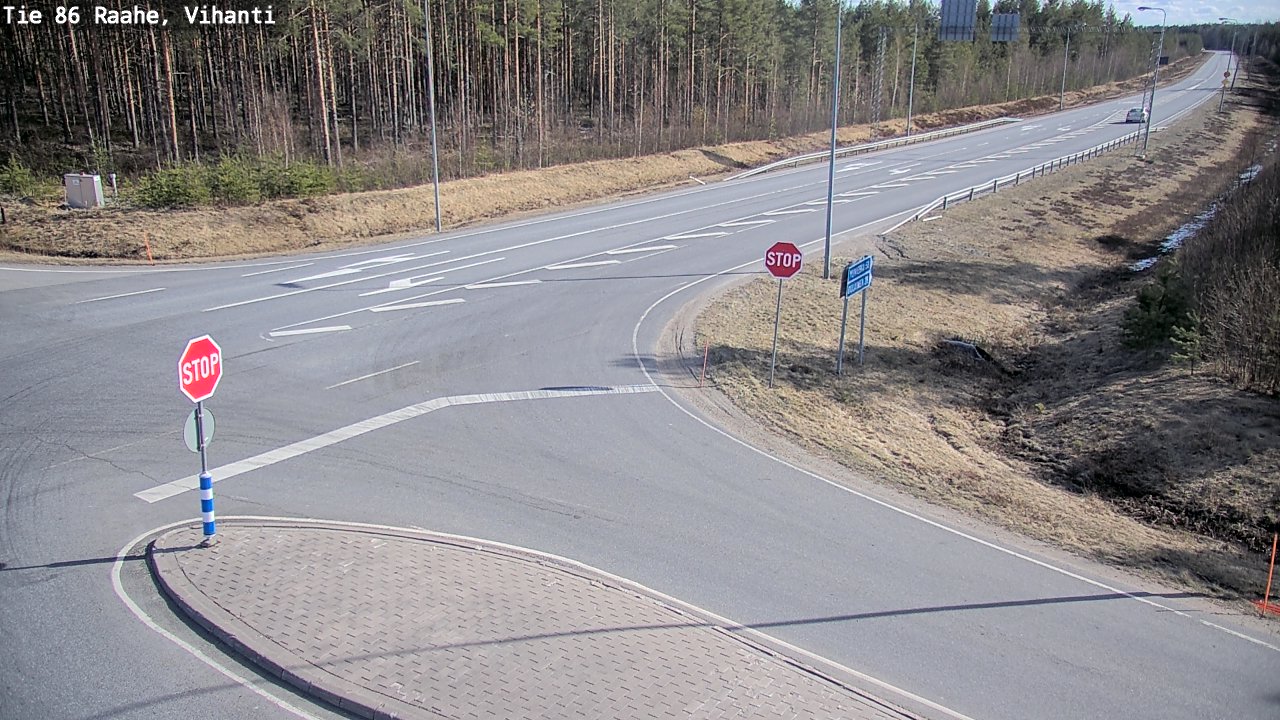 Weather Camera Image Väg 86 Raahe, Vihanti, Raahe, Pohjois-Pohjanmaa