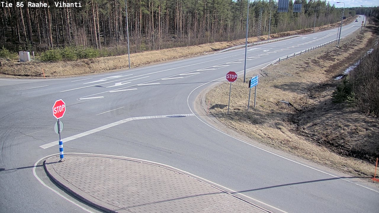 Weather Camera Image Väg 86 Raahe, Vihanti, Raahe, Pohjois-Pohjanmaa