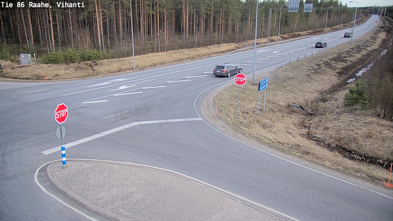 Weather Camera Image Väg 86 Raahe, Vihanti, Raahe, Pohjois-Pohjanmaa