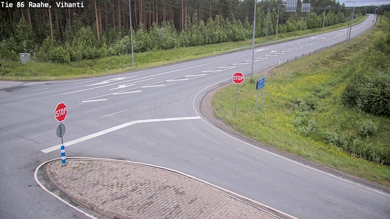 Weather Camera Image Väg 86 Raahe, Vihanti, Raahe, Pohjois-Pohjanmaa