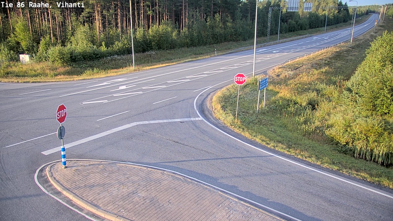 Weather Camera Image Road 86 Raahe, Vihanti, Raahe, Pohjois-Pohjanmaa