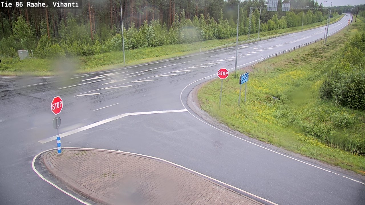 Weather Camera Image Väg 86 Raahe, Vihanti, Raahe, Pohjois-Pohjanmaa