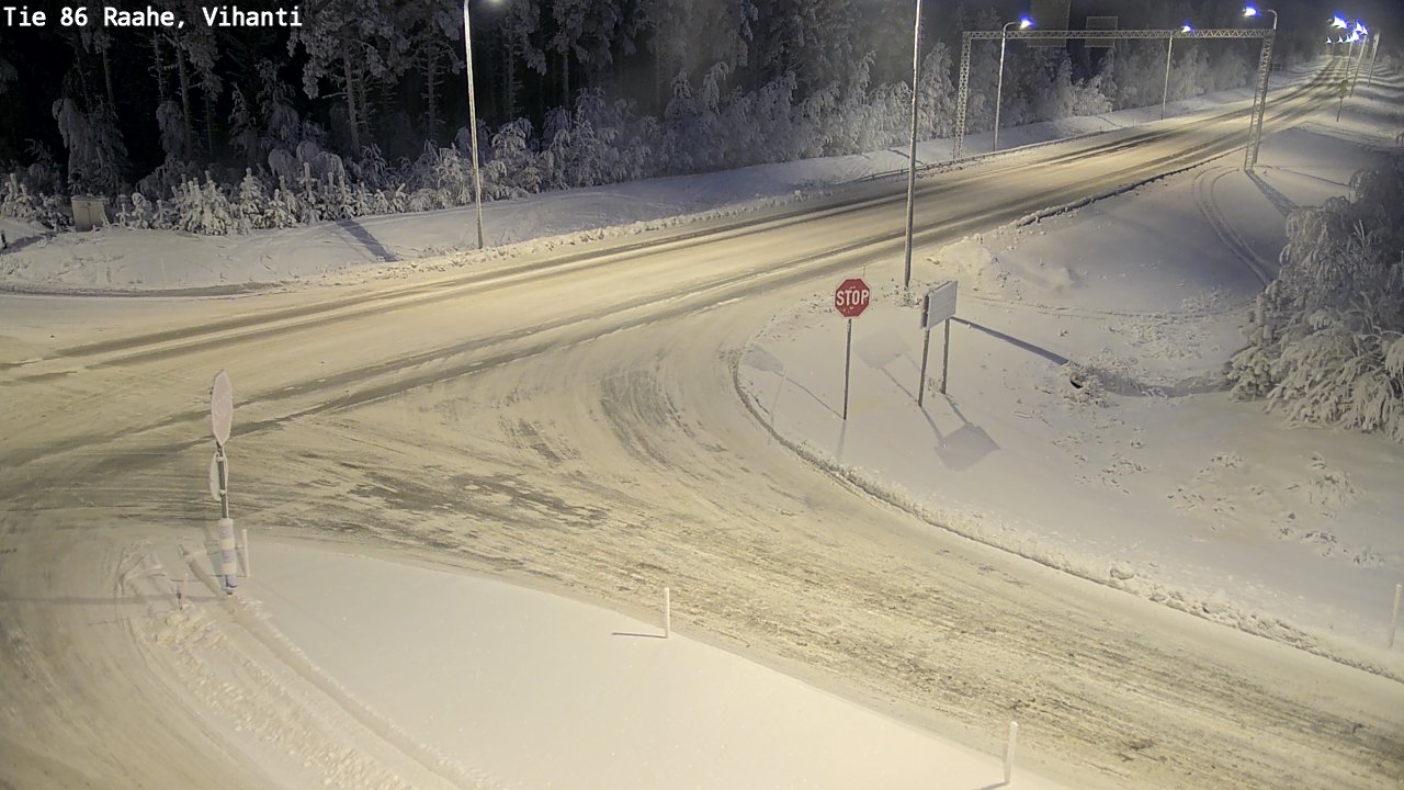 Weather Camera Image Väg 86 Raahe, Vihanti, Raahe, Pohjois-Pohjanmaa