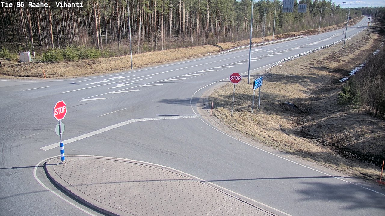 Weather Camera Image Väg 86 Raahe, Vihanti, Raahe, Pohjois-Pohjanmaa