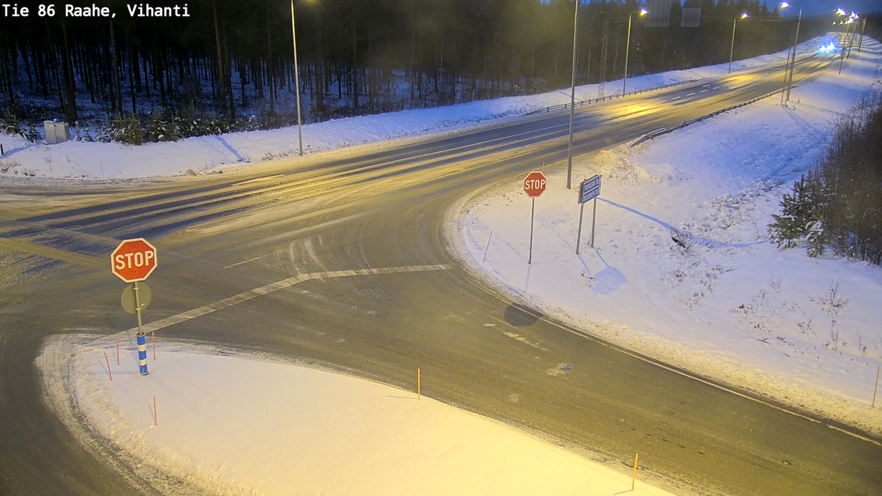 Weather Camera Image Road 86 Raahe, Vihanti, Raahe, Pohjois-Pohjanmaa