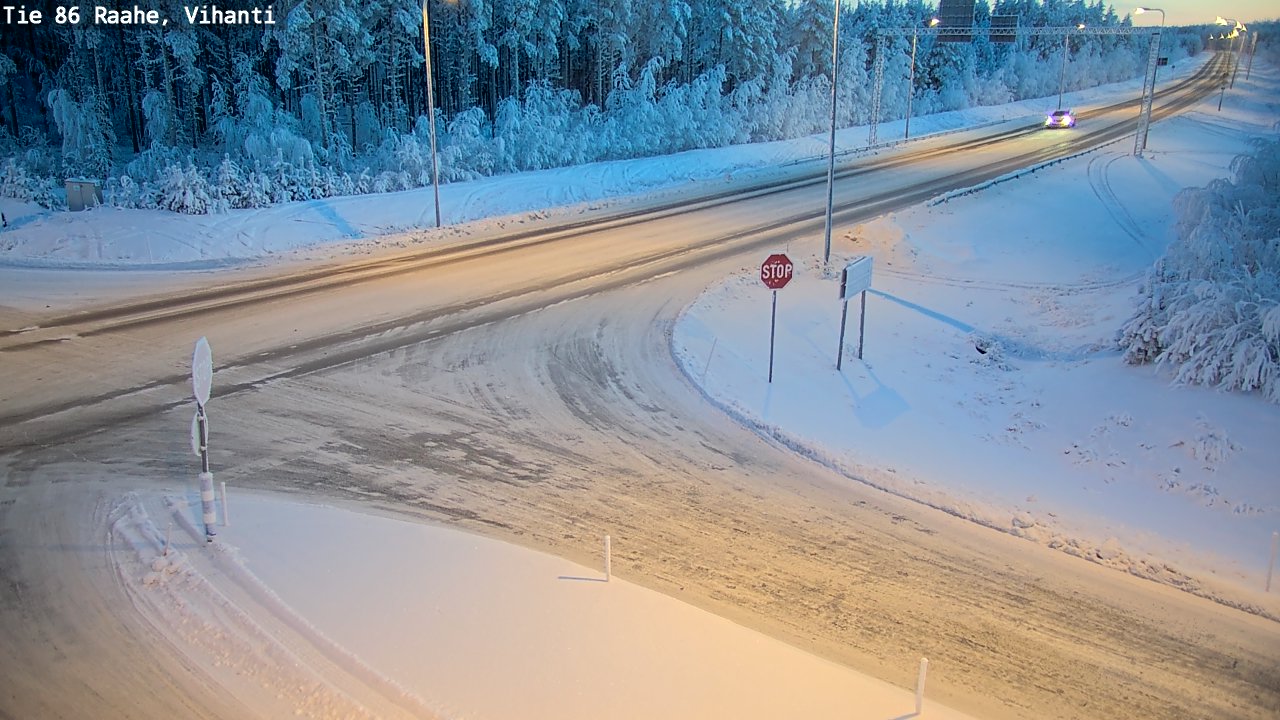 Weather Camera Image Road 86 Raahe, Vihanti, Raahe, Pohjois-Pohjanmaa