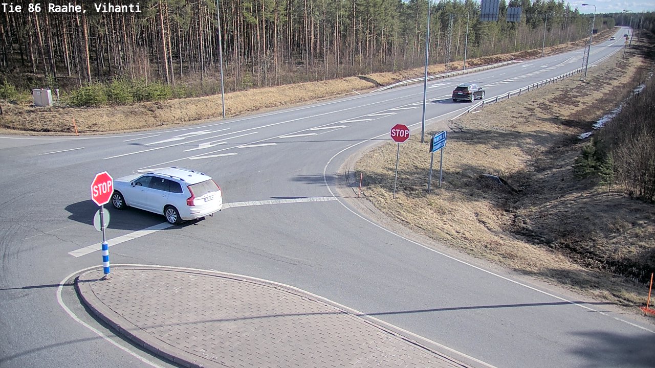 Weather Camera Image Väg 86 Raahe, Vihanti, Raahe, Pohjois-Pohjanmaa