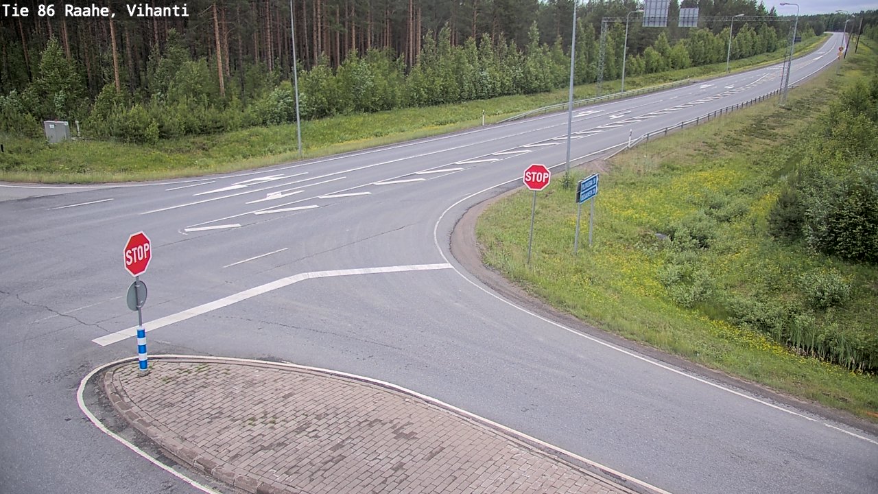 Weather Camera Image Väg 86 Raahe, Vihanti, Raahe, Pohjois-Pohjanmaa