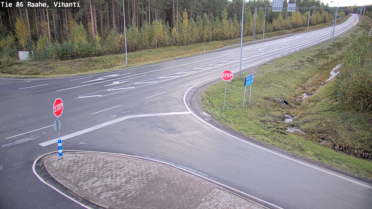 Weather Camera Image Road 86 Raahe, Vihanti, Raahe, Pohjois-Pohjanmaa