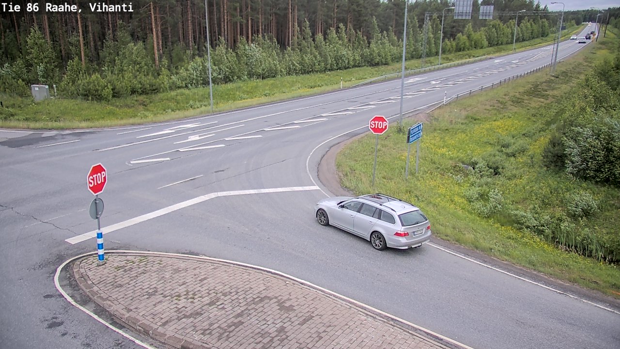 Weather Camera Image Väg 86 Raahe, Vihanti, Raahe, Pohjois-Pohjanmaa