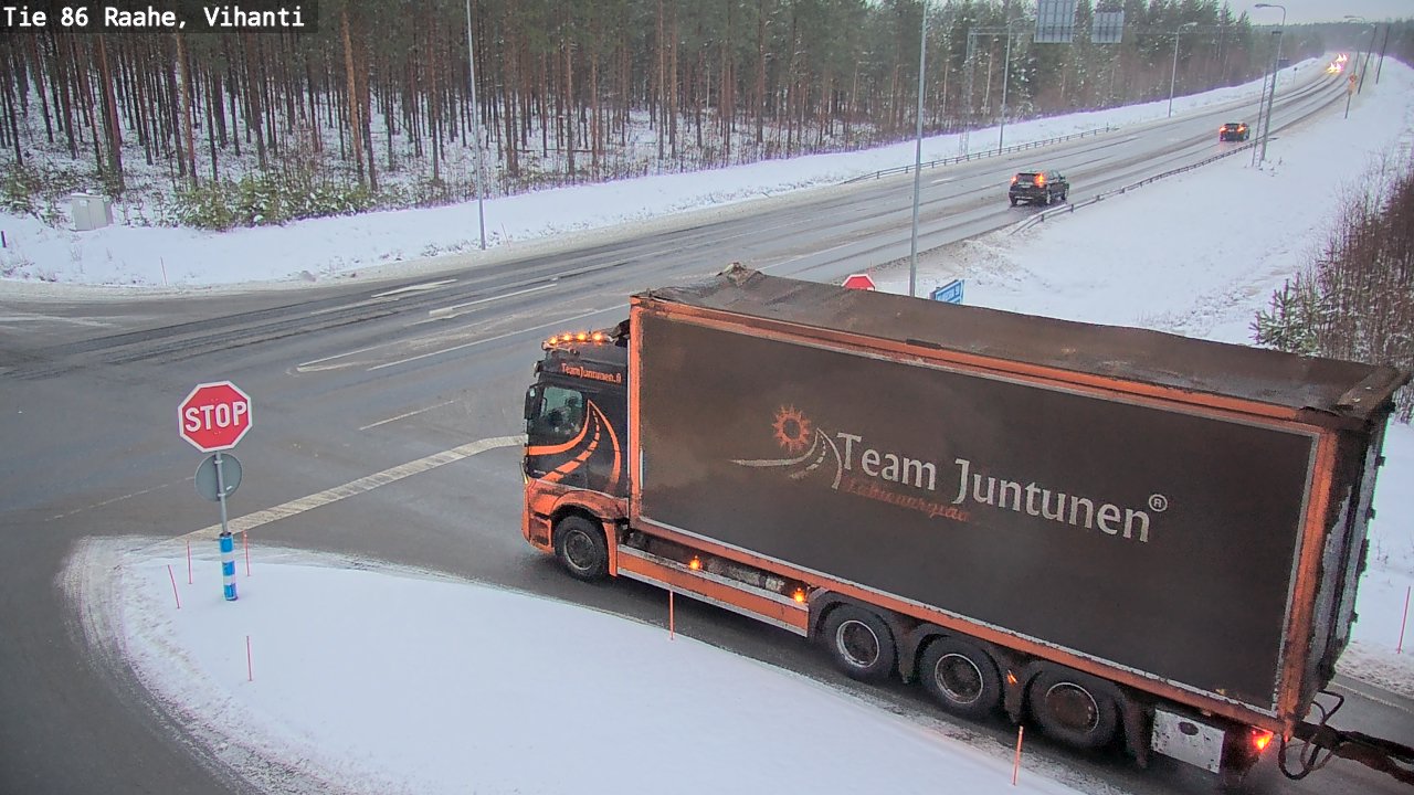 Weather Camera Image Road 86 Raahe, Vihanti, Raahe, Pohjois-Pohjanmaa