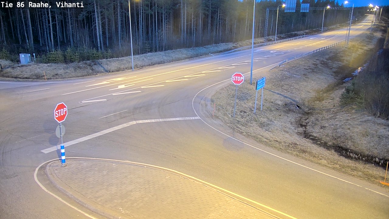 Weather Camera Image Road 86 Raahe, Vihanti, Raahe, Pohjois-Pohjanmaa