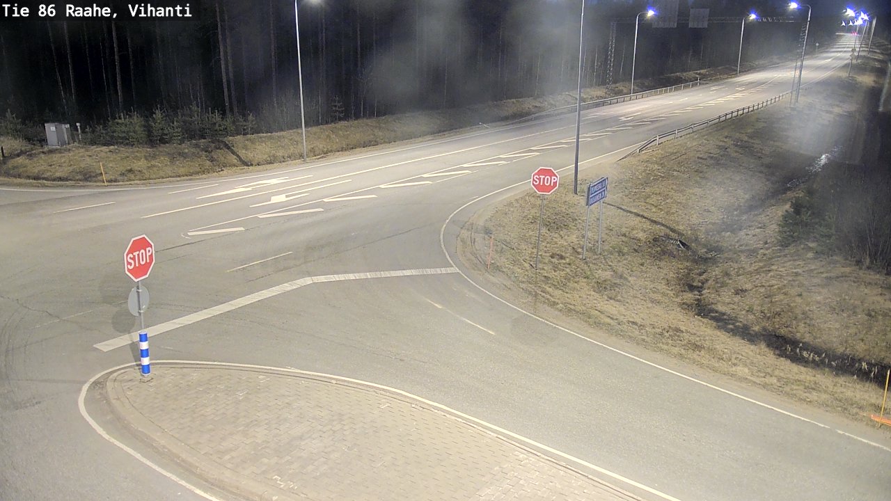 Weather Camera Image Väg 86 Raahe, Vihanti, Raahe, Pohjois-Pohjanmaa