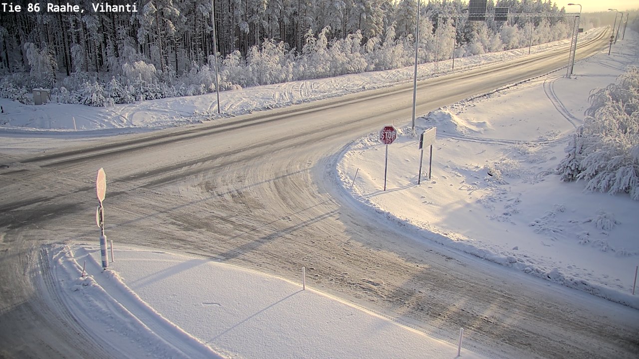 Weather Camera Image Väg 86 Raahe, Vihanti, Raahe, Pohjois-Pohjanmaa