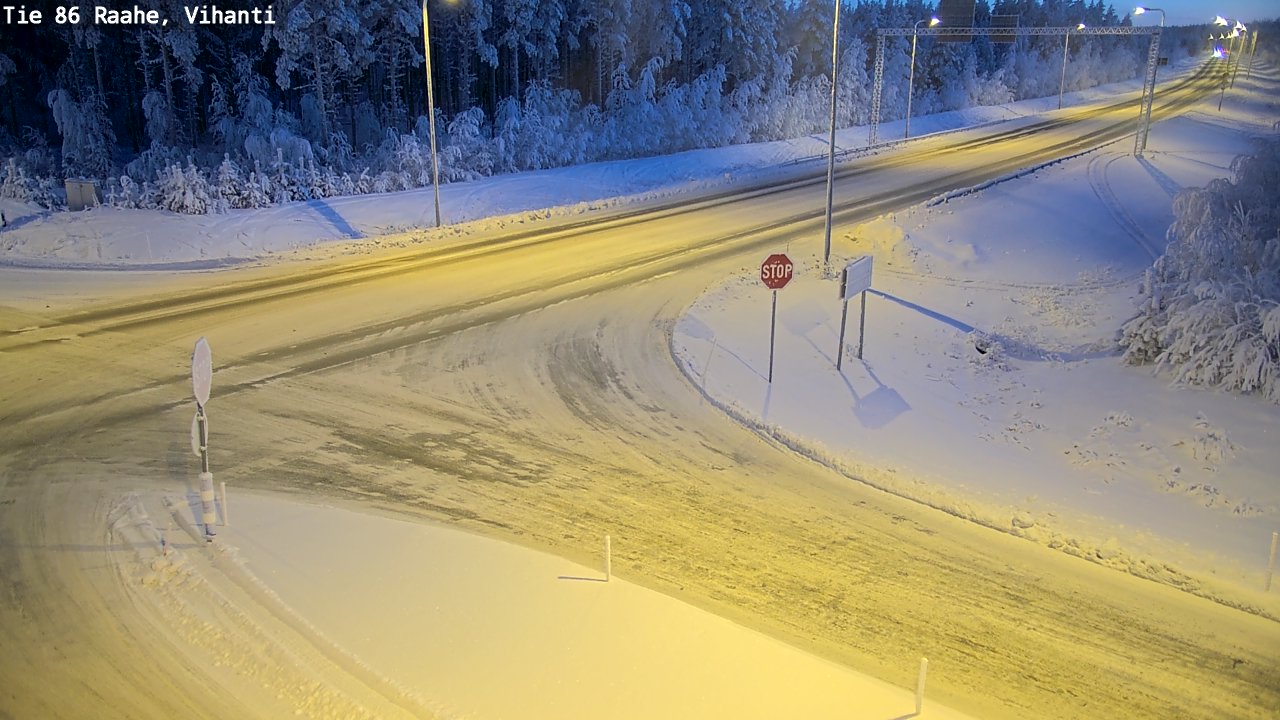 Weather Camera Image Road 86 Raahe, Vihanti, Raahe, Pohjois-Pohjanmaa
