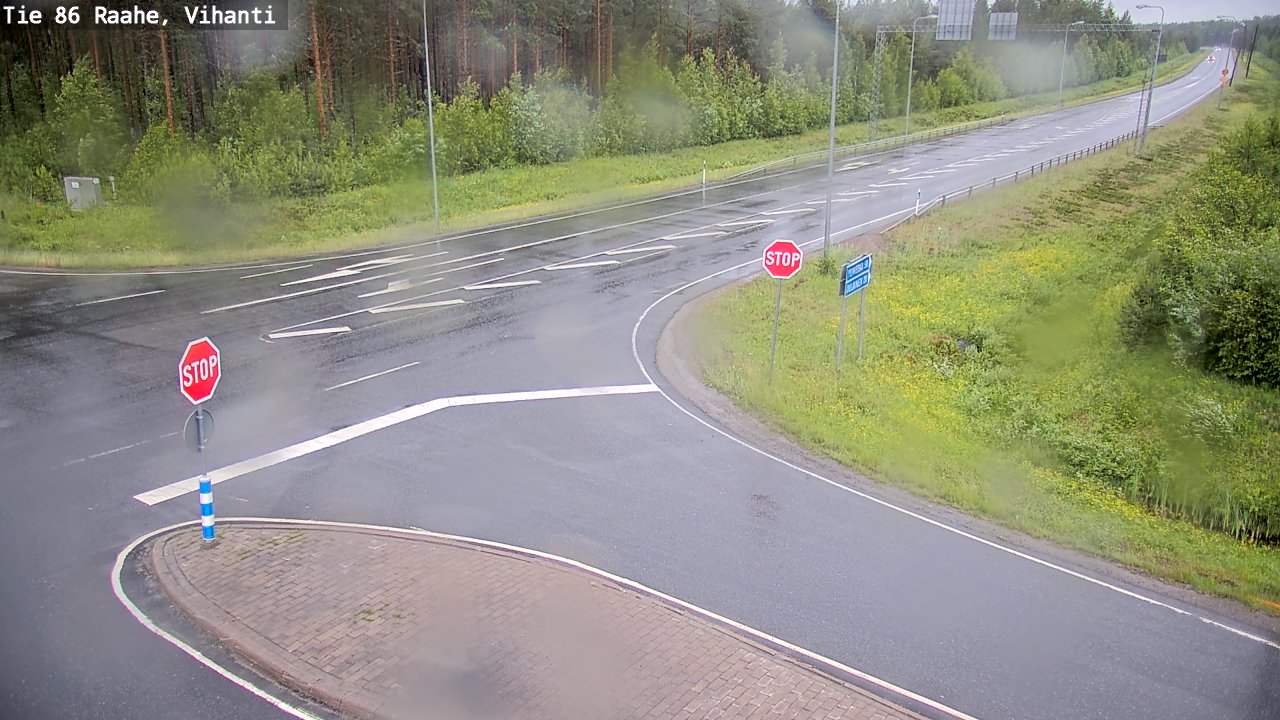 Weather Camera Image Väg 86 Raahe, Vihanti, Raahe, Pohjois-Pohjanmaa