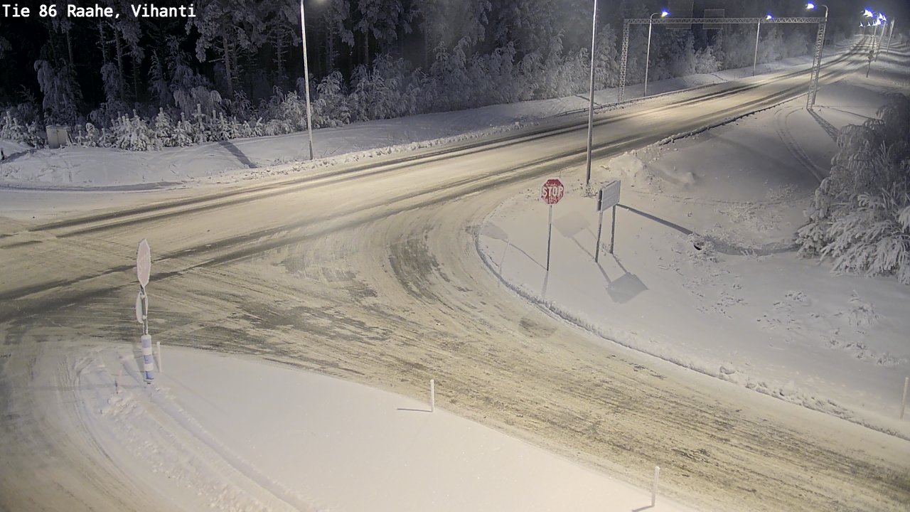 Weather Camera Image Väg 86 Raahe, Vihanti, Raahe, Pohjois-Pohjanmaa