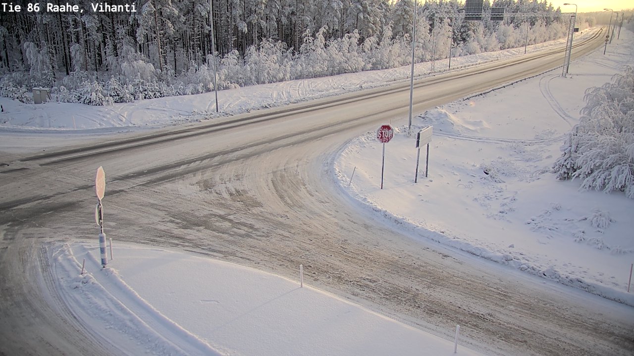 Weather Camera Image Väg 86 Raahe, Vihanti, Raahe, Pohjois-Pohjanmaa
