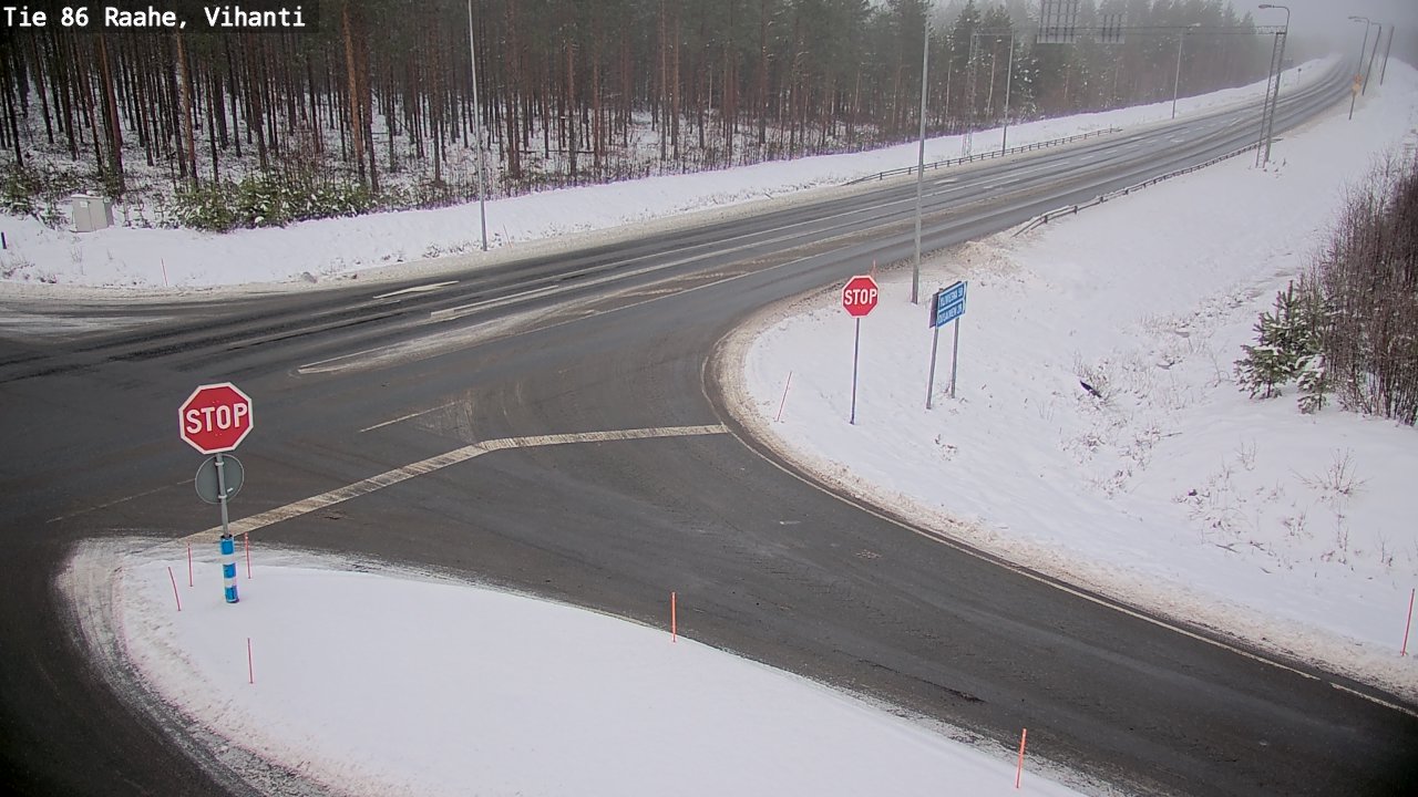 Weather Camera Image Road 86 Raahe, Vihanti, Raahe, Pohjois-Pohjanmaa