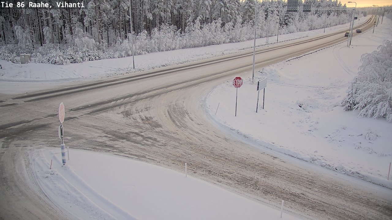 Weather Camera Image Väg 86 Raahe, Vihanti, Raahe, Pohjois-Pohjanmaa