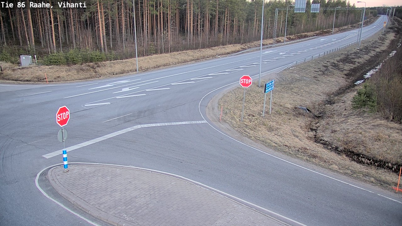 Weather Camera Image Väg 86 Raahe, Vihanti, Raahe, Pohjois-Pohjanmaa