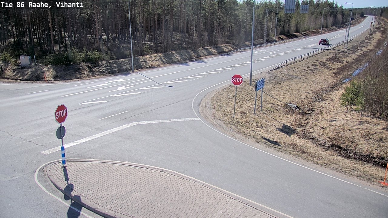 Weather Camera Image Väg 86 Raahe, Vihanti, Raahe, Pohjois-Pohjanmaa