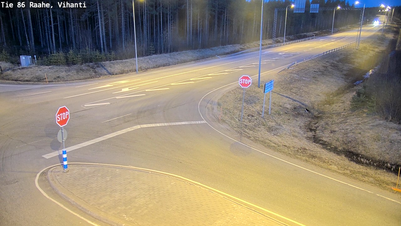 Weather Camera Image Väg 86 Raahe, Vihanti, Raahe, Pohjois-Pohjanmaa