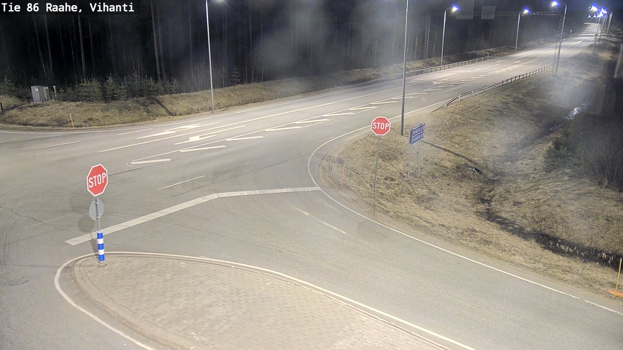 Weather Camera Image Väg 86 Raahe, Vihanti, Raahe, Pohjois-Pohjanmaa